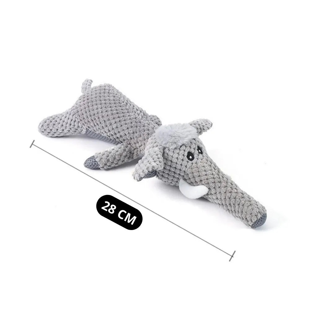 Medida e tamanho do elefante de pelúcia para pets