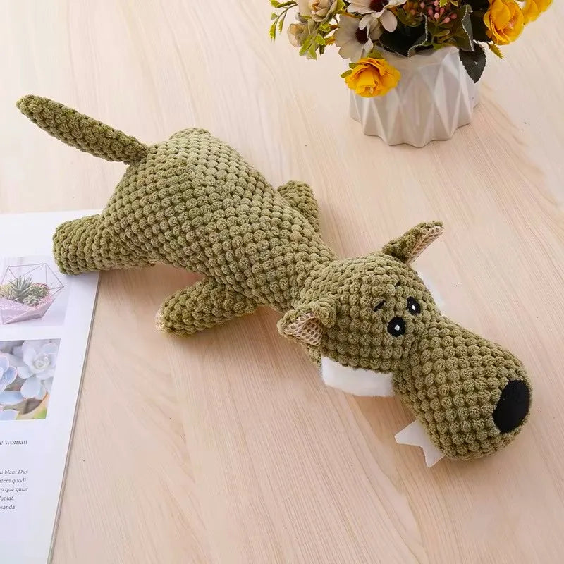 Brinquedo lobo de pelúcia para cães, bonito e fofo