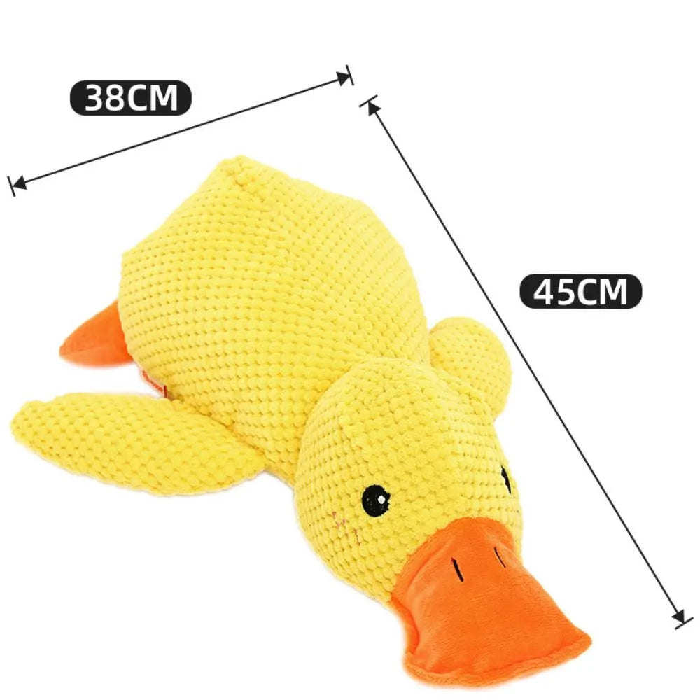 Brinquedo de pelúcia pato amarelo para cães grande