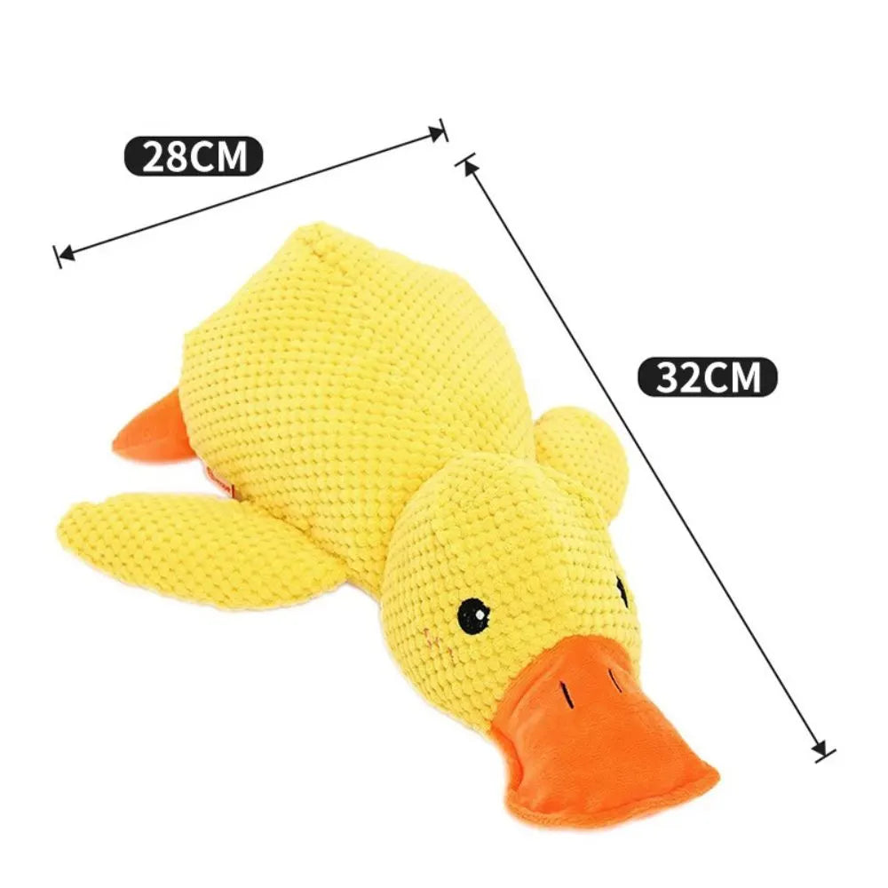 Brinquedo de pelúcia pato amarelo para cães médio
