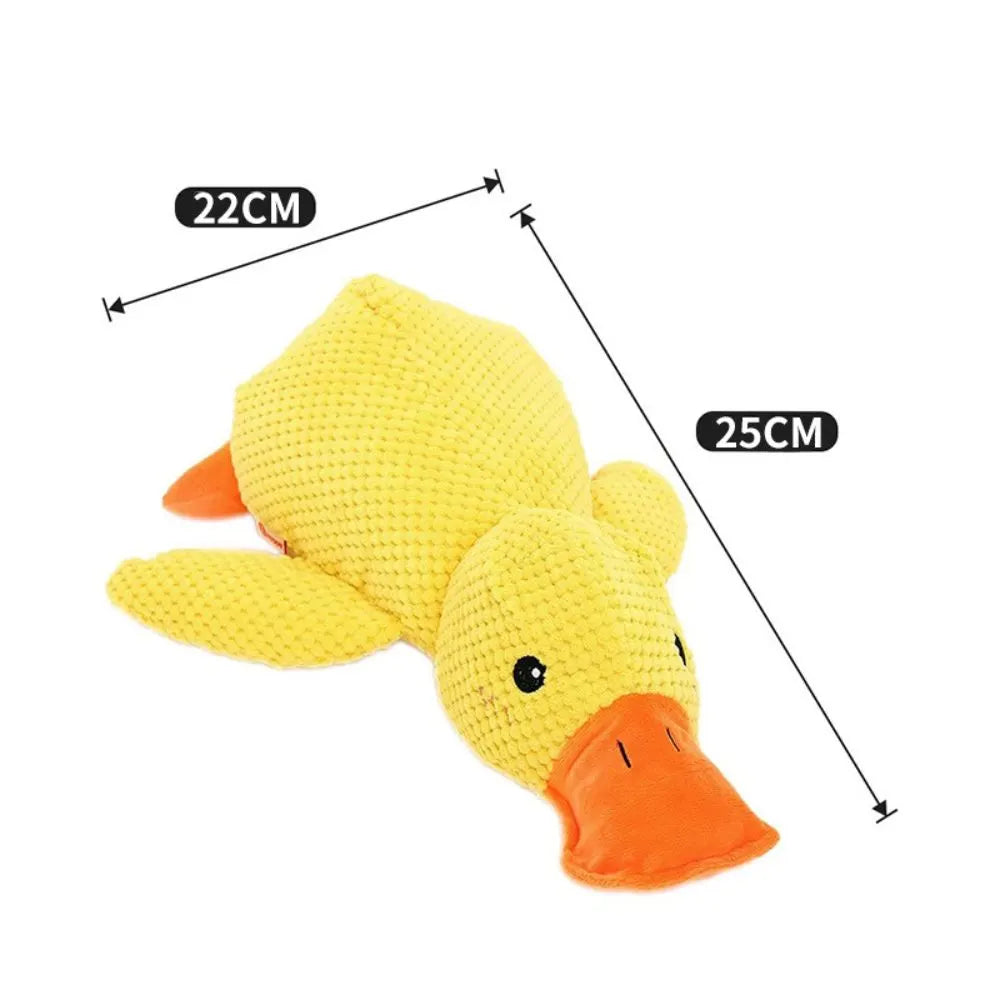 Brinquedo de pelúcia pato amarelo para cães pequeno