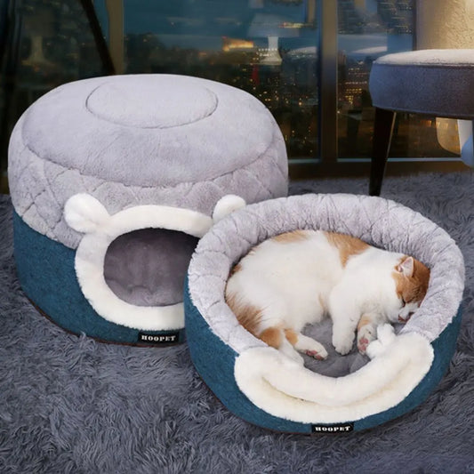 cama-iglu-2em1-aberta-gato-descansando