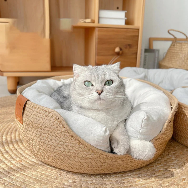 Cama de gato elegante que combina com a decoração