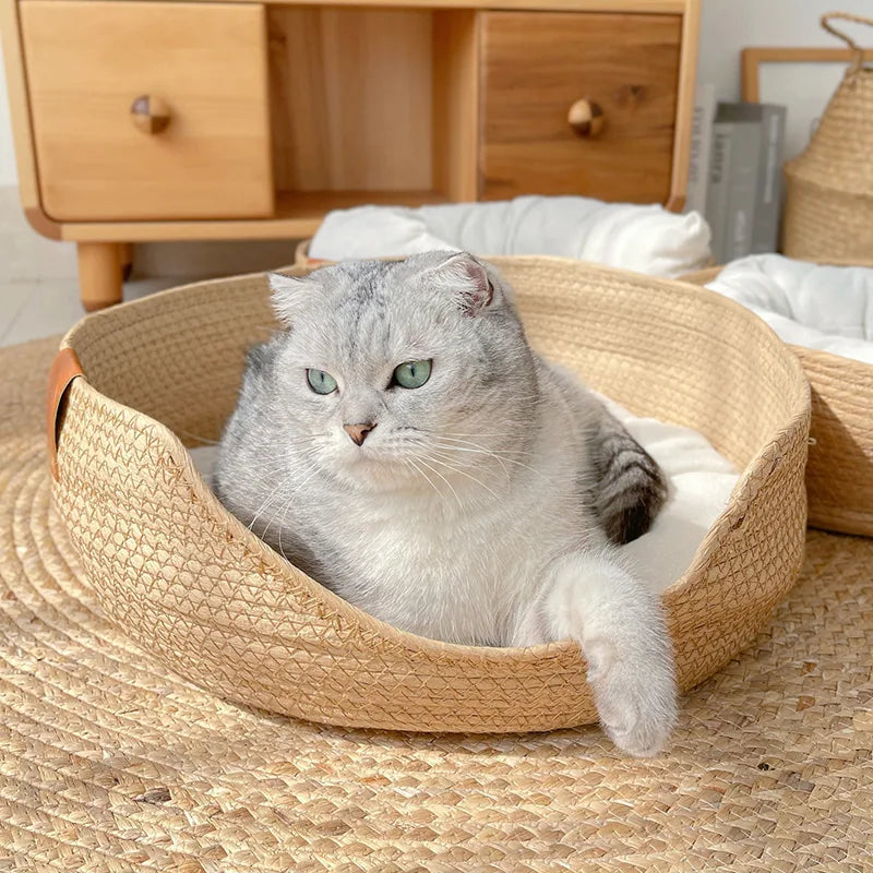 Cama de gato elegante que combina com a decoração