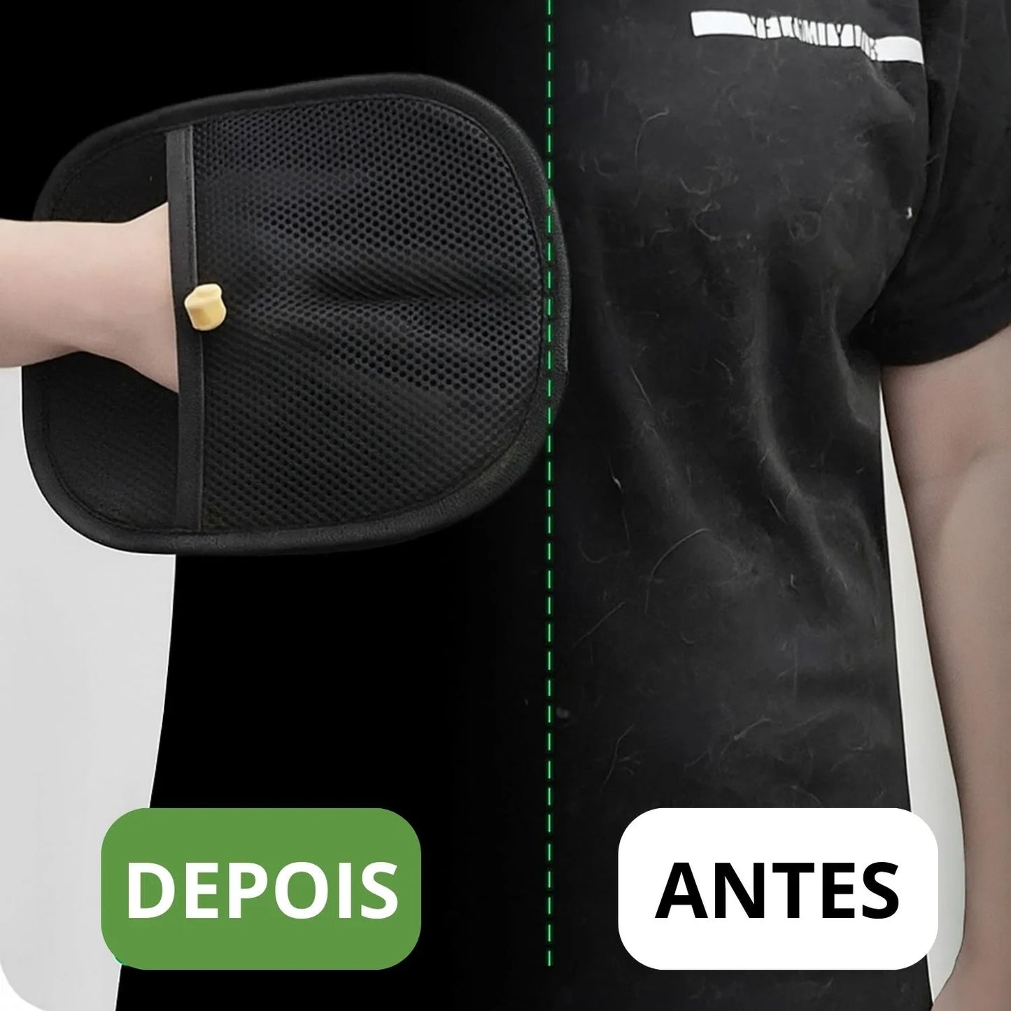 Luva tira pelos reutilizável para sofás e roupas