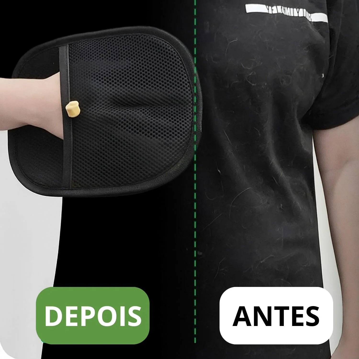 Luva tira pelos reutilizável para sofás e roupas