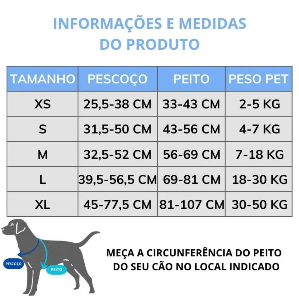Peitoral anti-puxão para cães pequenos, médios e grandes