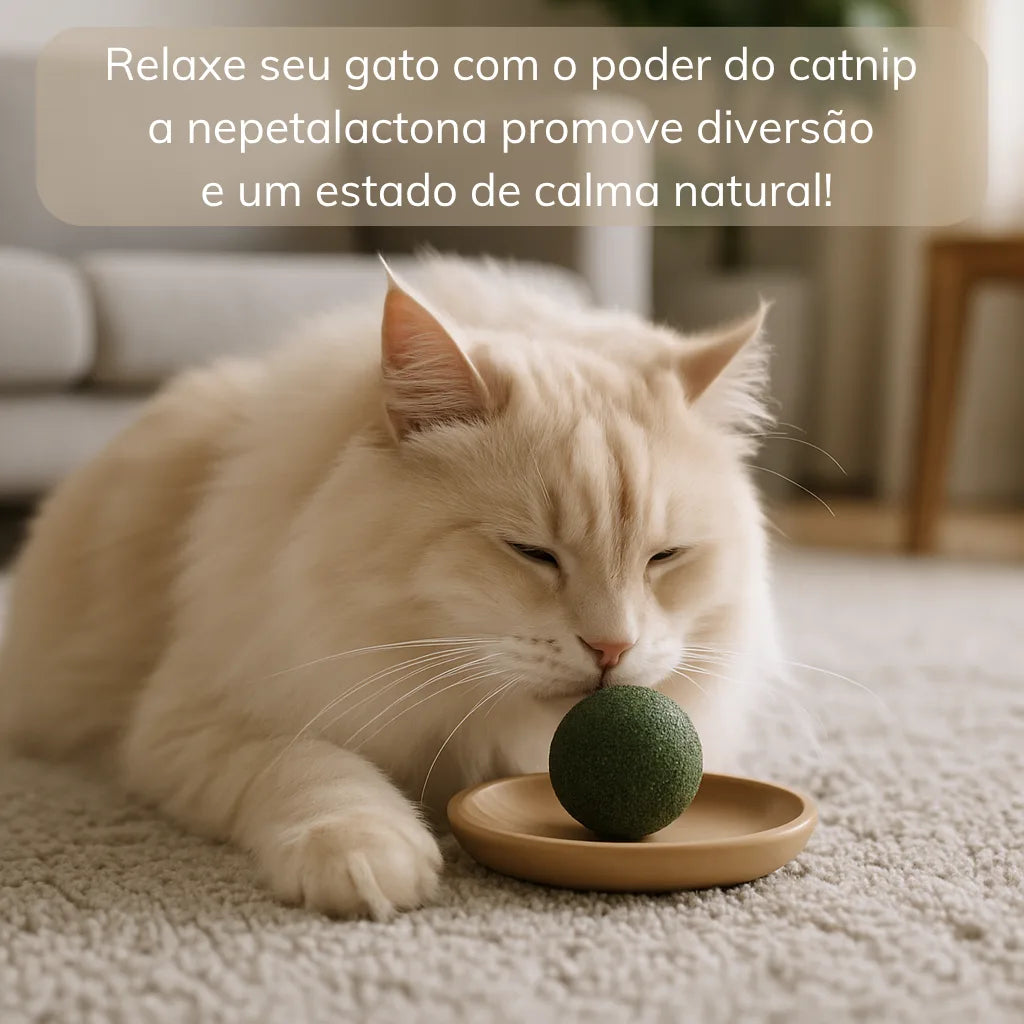 Bolinha CatNip Premium que combate bolas de pelo