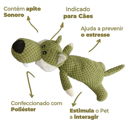 Detalhes do lobo de pelúcia para pets