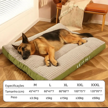 Cama pet confortável em flanela premium e algodão