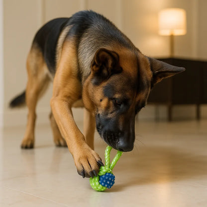Mordedor de corda colorido para cães em algodão trançado